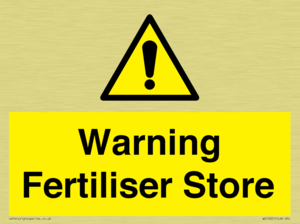 Warning Fertiliser Store